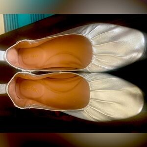 Cole Haan York Soft Ballet Shoes.  Silver Metallic. Size 11 Med